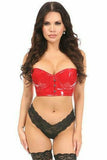 Daisy Corsets Lavish Red Patent PVC Underwire Short Bustier - Daisy Corsets