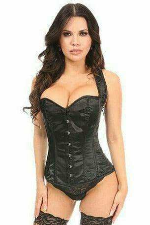 Daisy Corsets Lavish Black Satin Full Back Sweetheart Corset - Daisy Corsets - Flyclothing LLC