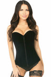 Daisy Corsets Lavish Black Velvet Overbust Corset - Daisy Corsets