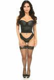 Daisy Corsets Lavish Black Satin Underwire Bustier - Daisy Corsets