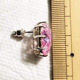 Alamode Sterling Silver Earrings with AAA Grade CZ in Pink - Alamode - Flyclothing LLC