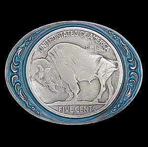 Buffalo Nickel Enameled Belt Buckle - Flyclothing LLC