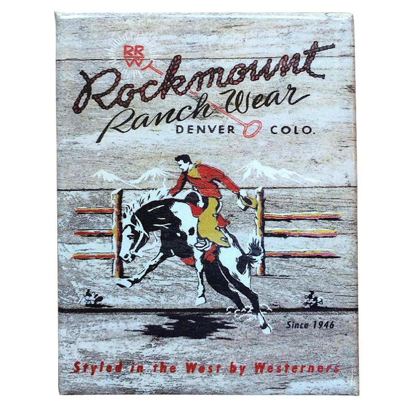 Rockmount Bronc Vintage Western Magnet - Rockmount Clothing - Flyclothing LLC