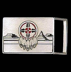 Shield & Feathers Small Belt Buckle - Flyclothing LLC