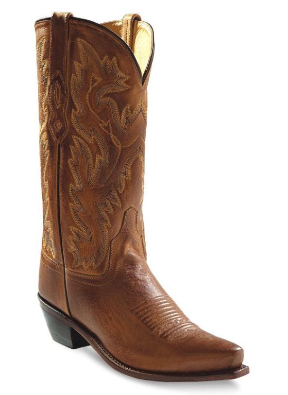 Old West Tan Mens Snip Toe Cowboy Fashion Wear Boots - Flyclothing LLC