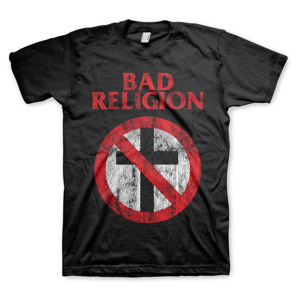 Bad Religion Distressed Crossburster Mens T-Shirt - Bad Religion