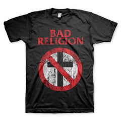 Bad Religion Distressed Crossburster Mens T-Shirt - Flyclothing LLC