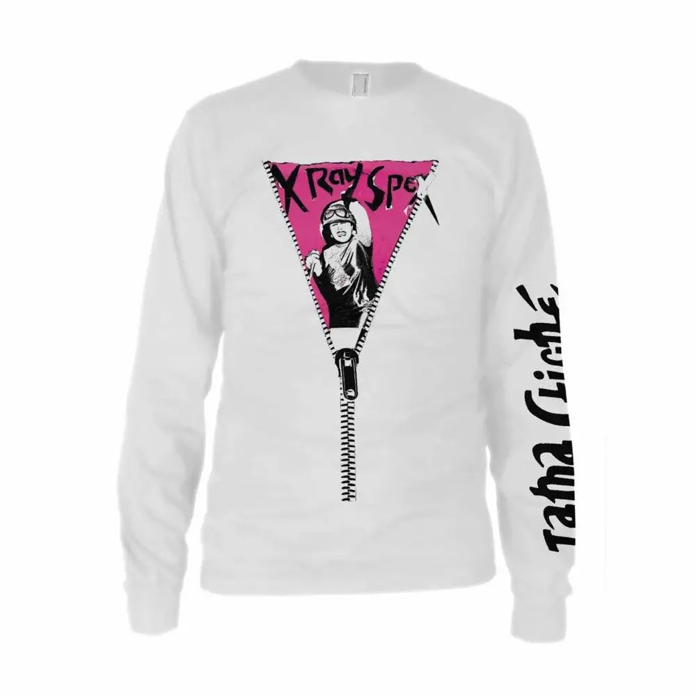 XRay Spex Zipper Long Sleeve White Shirt - XRay Spex - Flyclothing LLC