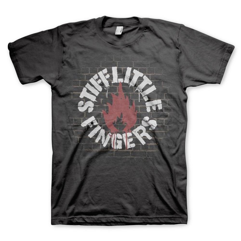Stiff Little Fingers Wall Mens T-Shirt - Stiff Little Fingers