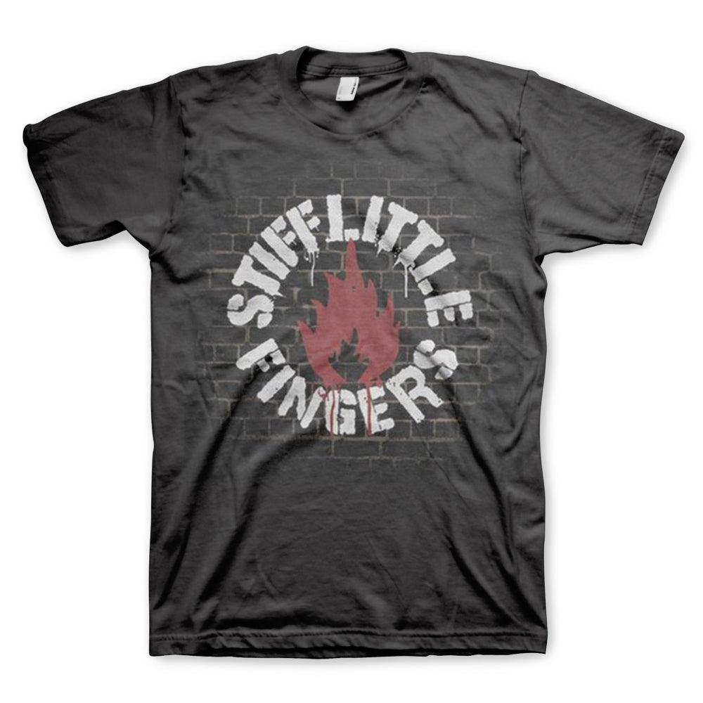 Stiff Little Fingers Wall Mens T-Shirt - Flyclothing LLC