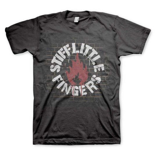 Stiff Little Fingers Wall Mens T-Shirt - Stiff Little Fingers - Flyclothing LLC