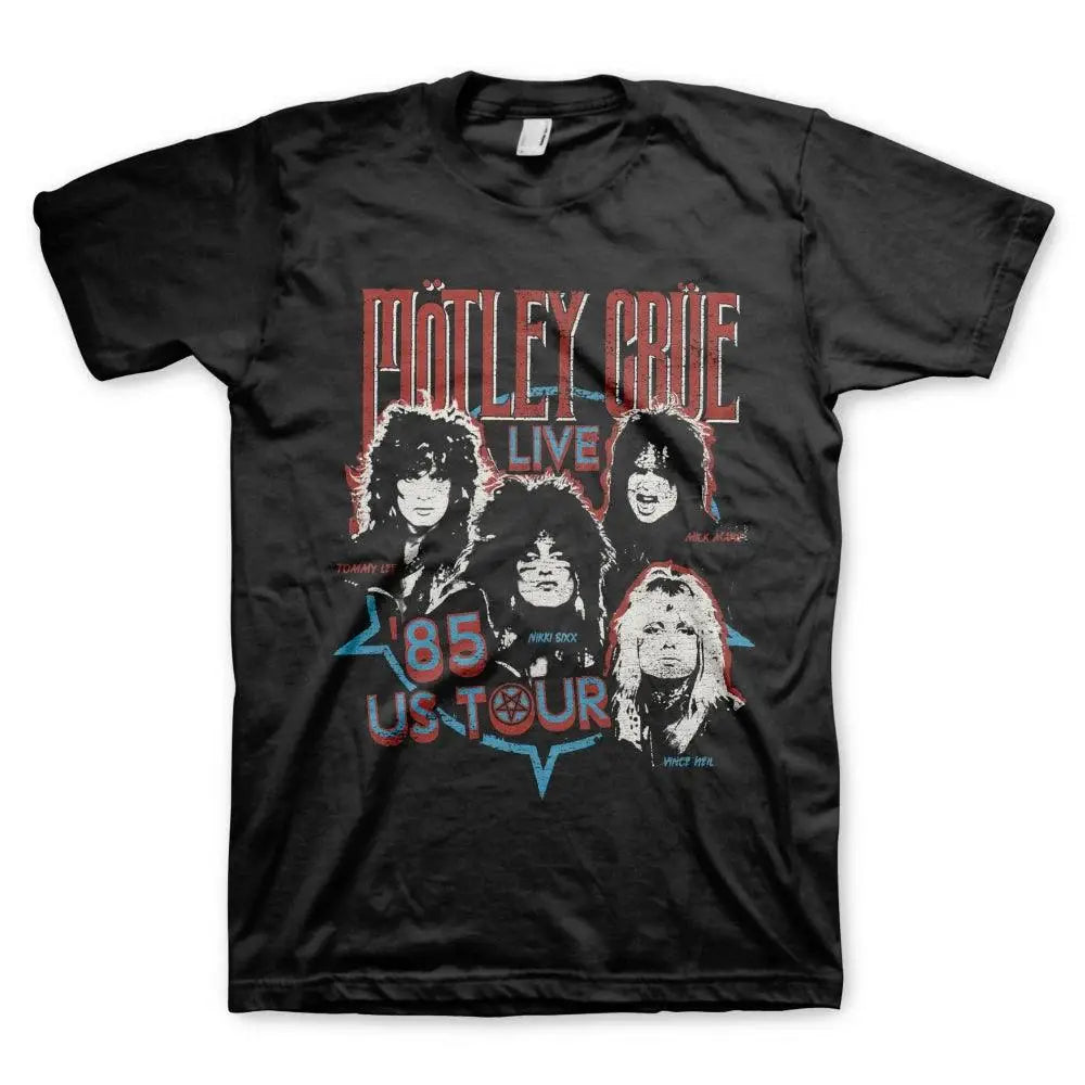 Motley Crue Live 85 Mens T-Shirt - Motley Crue - Flyclothing LLC