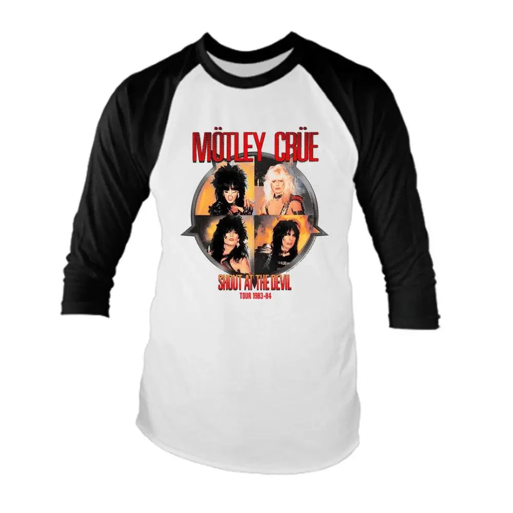Motley Crue Shout Raglan Shirt - Motley Crue - Flyclothing LLC