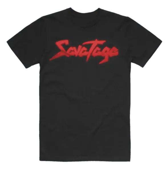 Savatage Red LOGO Mens T-Shirt - Savatage - Flyclothing LLC