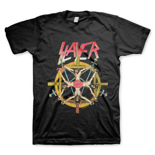 Slayer Christ Wheel Mens T-Shirt - Flyclothing LLC