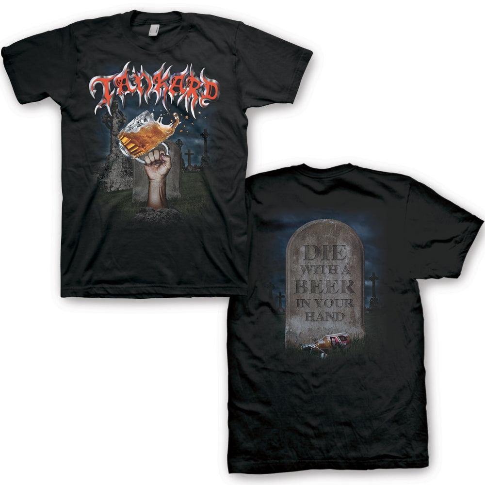Tankard Die With A Beer Mens T-Shirt - Tankard