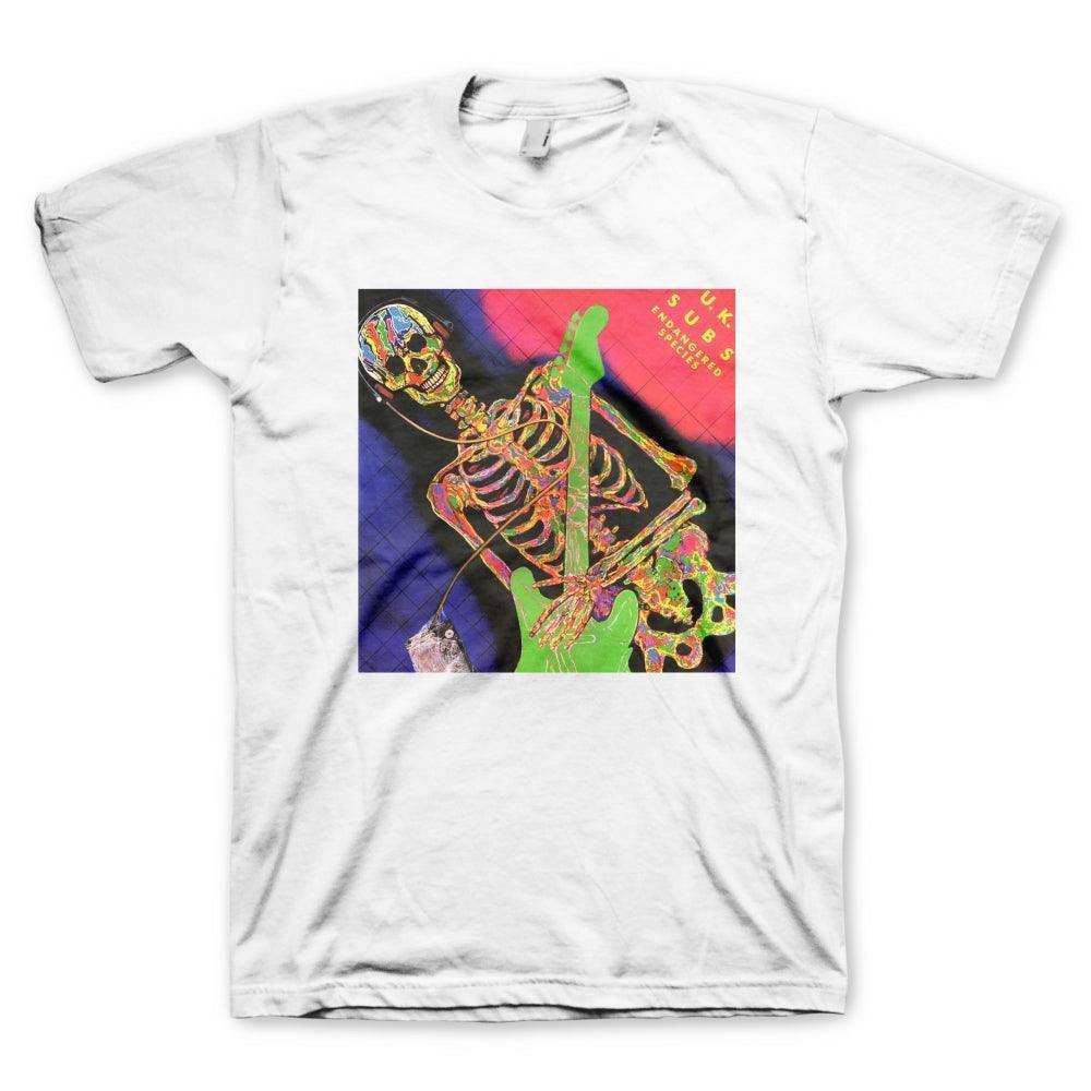 UK Subs Endangered White Mens T-Shirt - UK Subs - Flyclothing LLC