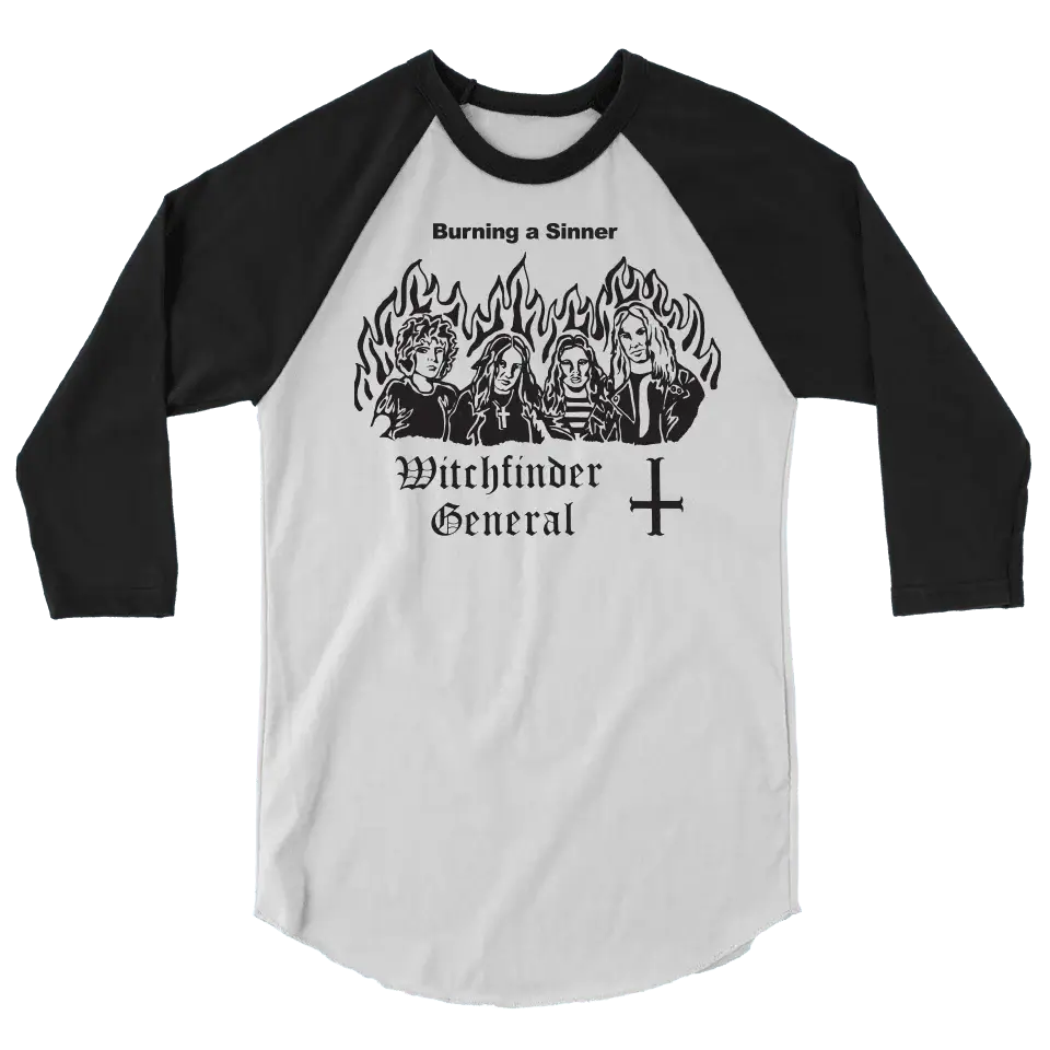 Witchfinder General Burn a Witch Raglan Shirt - Witchfinder General - Flyclothing LLC