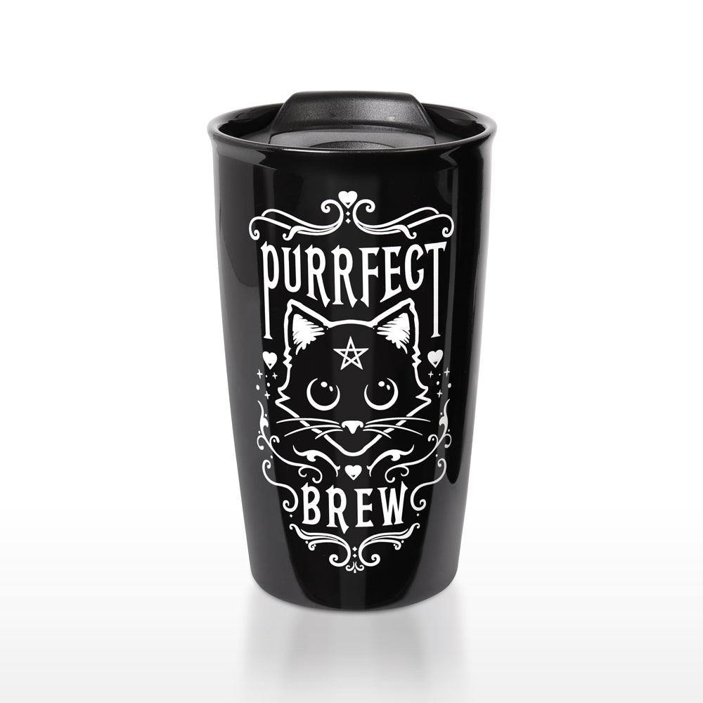 The Vault Purrfect Brew Double Walled Mug - Alchemy Gothic