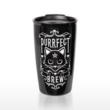 The Vault Purrfect Brew Double Walled Mug - Alchemy Gothic