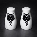 The Vault Black Cats: Salt & Pepper Shaker Set - Alchemy Gothic