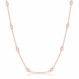 16 Rhodium Plated Clear CZ Round Bezel Saturn Necklace - JGI - Flyclothing LLC