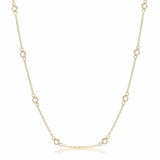 16 Rose Gold Plated Clear CZ Round Bezel Saturn Necklace - JGI - Flyclothing LLC
