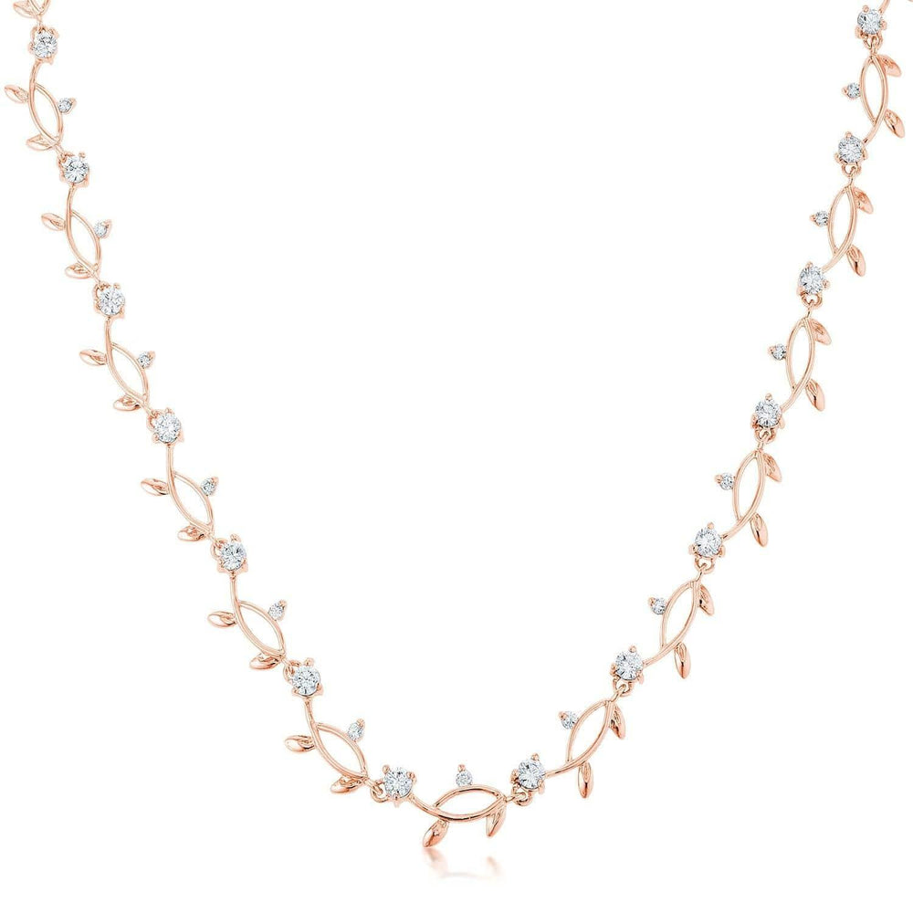 Rose Gold Tone Vineyard Necklace - JGI