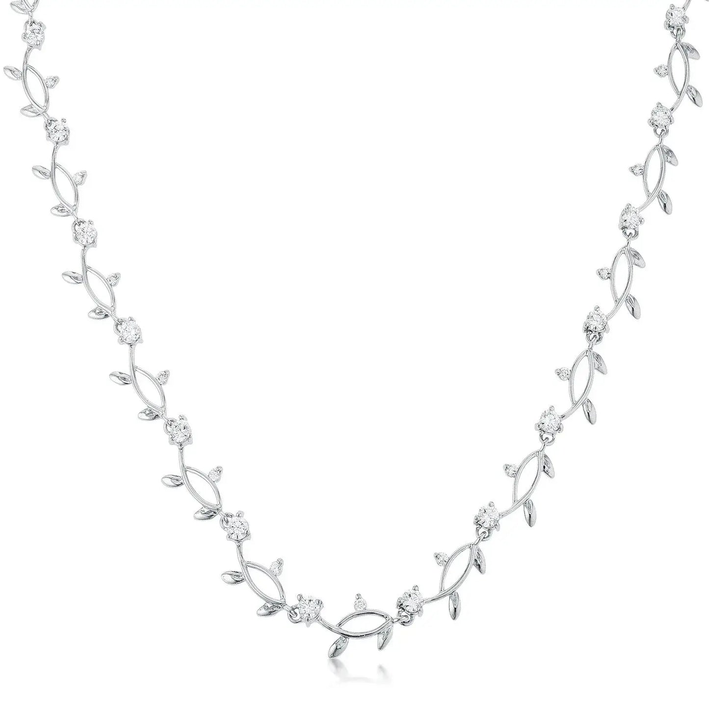 Rhodium Plated Vineyard Necklace - JGI - Flyclothing LLC