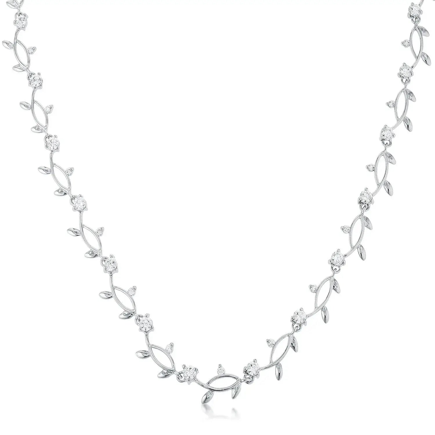 Rhodium Plated Vineyard Necklace - JGI - Flyclothing LLC