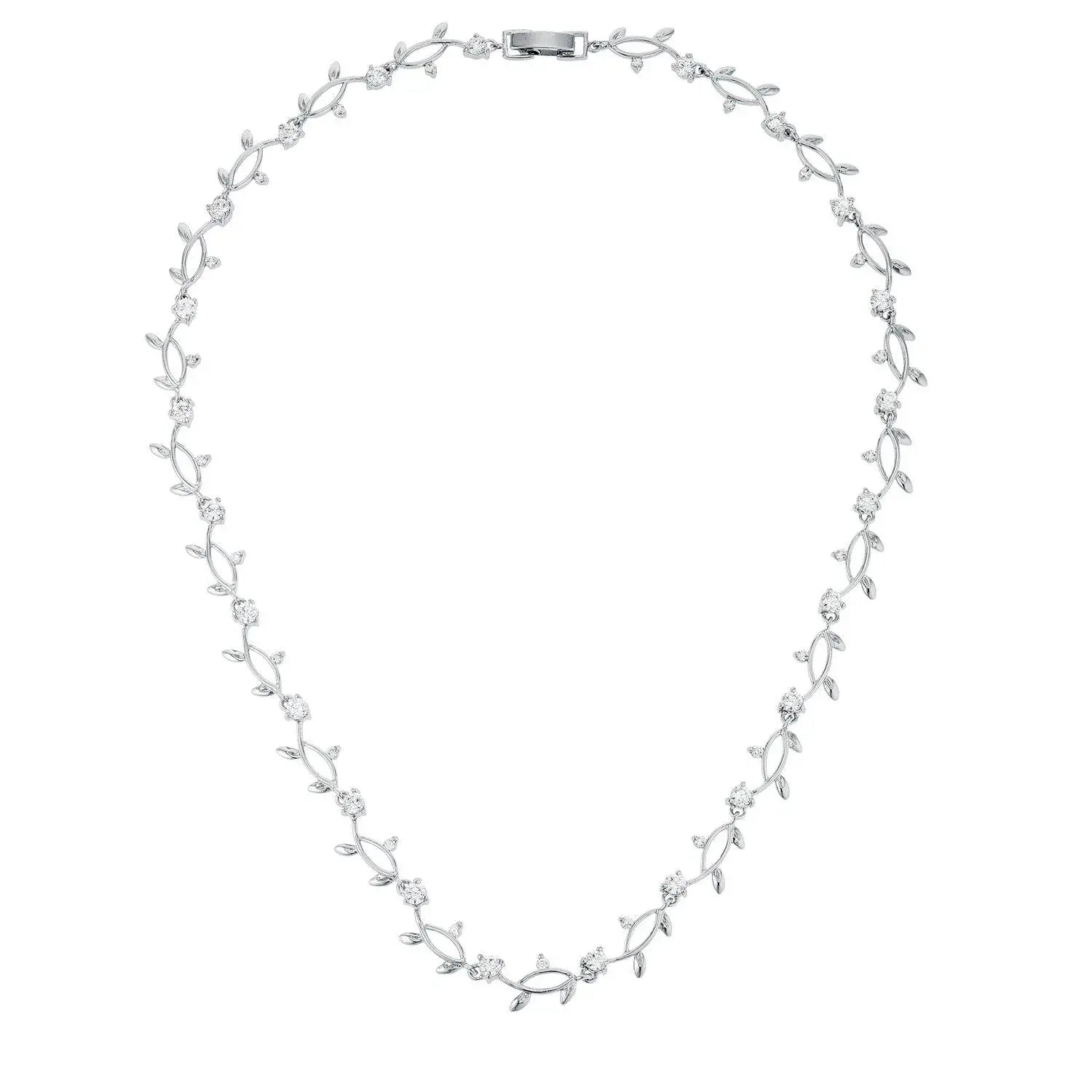 Rhodium Plated Vineyard Necklace - JGI - Flyclothing LLC