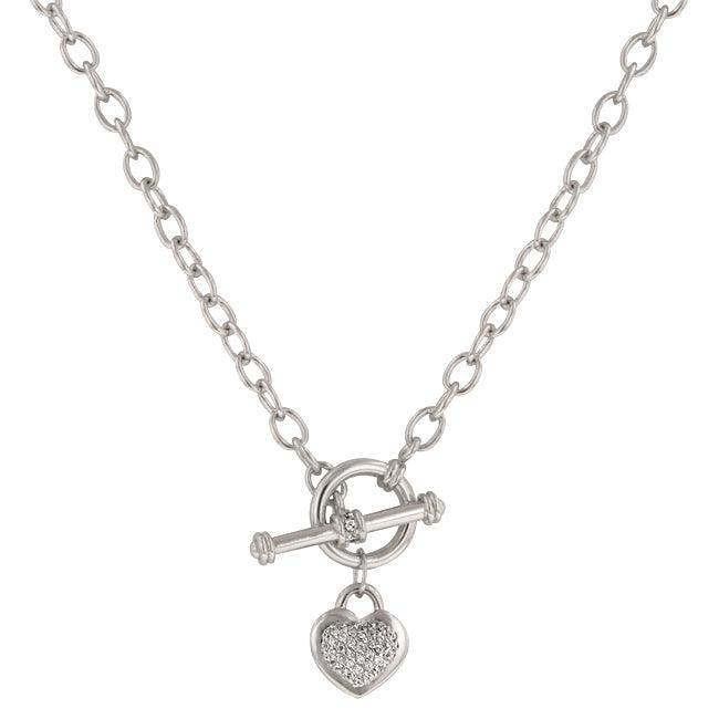 Toggle Pave Heart Necklace - JGI