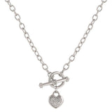 Toggle Pave Heart Necklace - JGI
