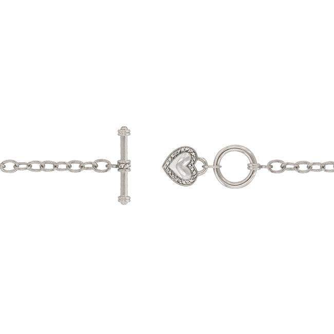 Toggle Pave Heart Necklace - JGI - Flyclothing LLC