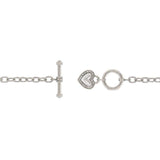 Toggle Pave Heart Necklace - JGI - Flyclothing LLC