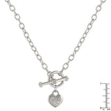 Toggle Pave Heart Necklace - JGI
