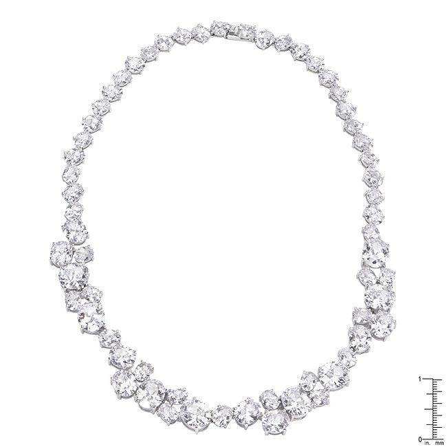 Bejeweled Cubic Zirconia Collar Necklace - JGI - Flyclothing LLC
