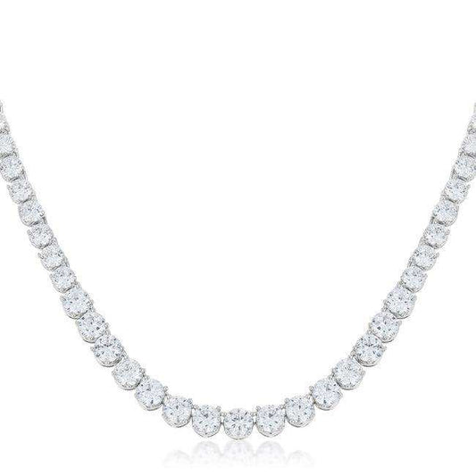 Graduated Cubic Zirconia Necklace - JGI - Flyclothing LLC