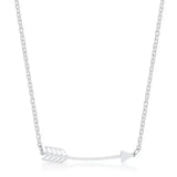 Arianna Rhodium Stainless Steel Arrow Necklace - JGI - Flyclothing LLC