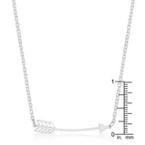 Arianna Rhodium Stainless Steel Arrow Necklace - JGI - Flyclothing LLC