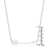 Arianna Rhodium Stainless Steel Arrow Necklace - JGI - Flyclothing LLC