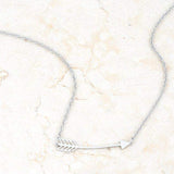 Arianna Rhodium Stainless Steel Arrow Necklace - JGI - Flyclothing LLC