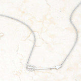 Arianna Rhodium Stainless Steel Arrow Necklace - JGI - Flyclothing LLC