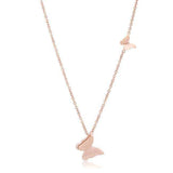 Beatrice Rose Gold Stainless Steel Delicate Butterfly Necklace - JGI - Flyclothing LLC