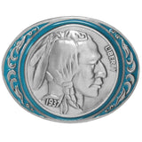 Indian Head Nickel Enameled Belt Buckle - Siskiyou Buckle