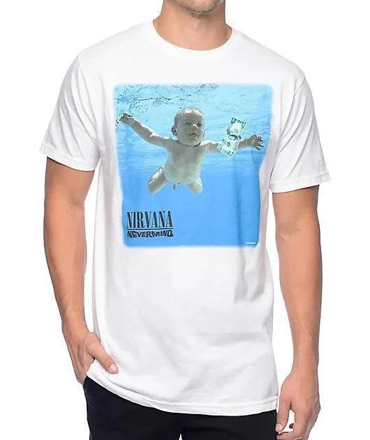 Nirvana Nevermind Vintage White T-Shirt - Nirvana