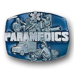 Paramedics Enameled Belt Buckle - Siskiyou Buckle