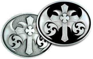 Cross with Blades Oversized Belt Buckle - Siskiyou Buckle - Flyclothing LLC
