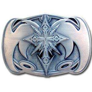 Cross with Wings Oversized Belt Buckle - Siskiyou Buckle - Flyclothing LLC