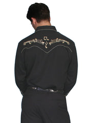 Scully BLACK GOLD EMBROIDERY NOTES SHIRT - Flyclothing LLC